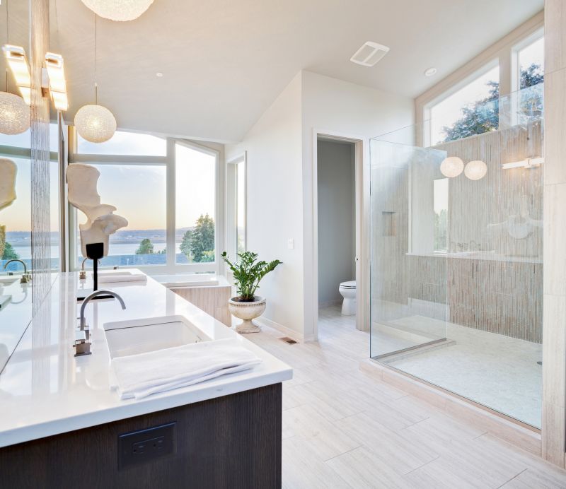 Luxury bathroom with walk-in shower